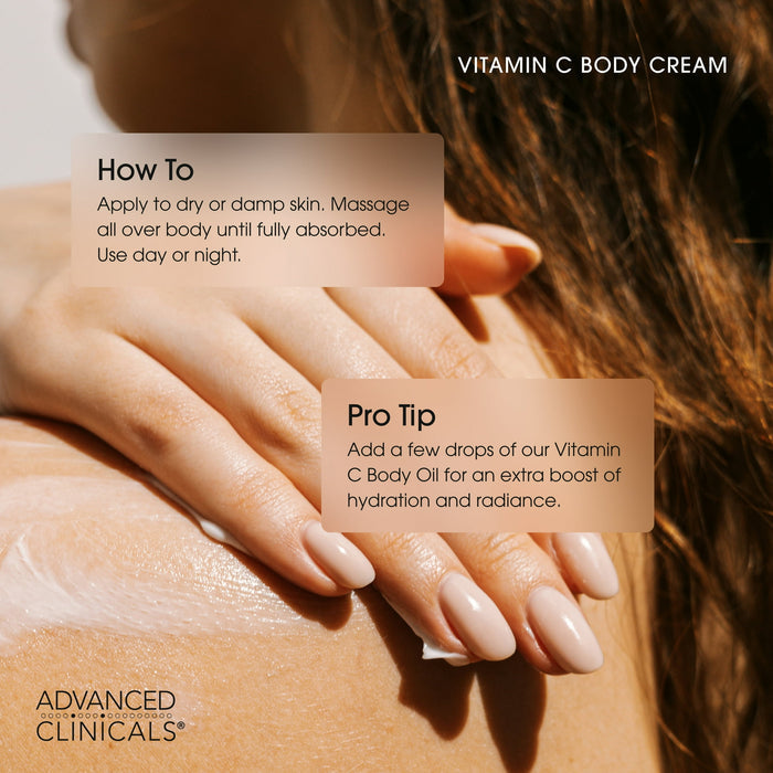 Brightening Body Cream Kenya-Advanced Clinicals Vitamin C Body Cream for Radiant Skin