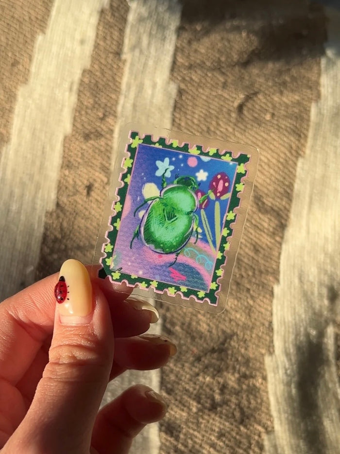 [Bundle of 5] Transparent spring stamp stickers