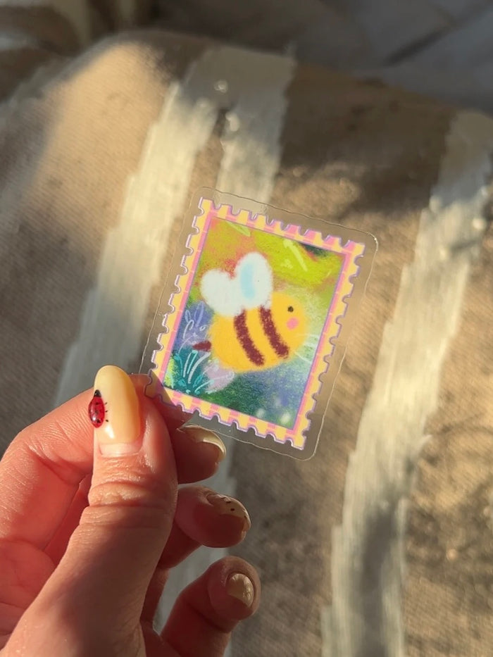 [Bundle of 5] Transparent spring stamp stickers