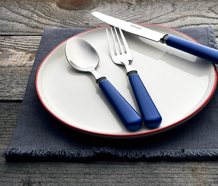 Lithuanian Blue Linen Fringed Napkin