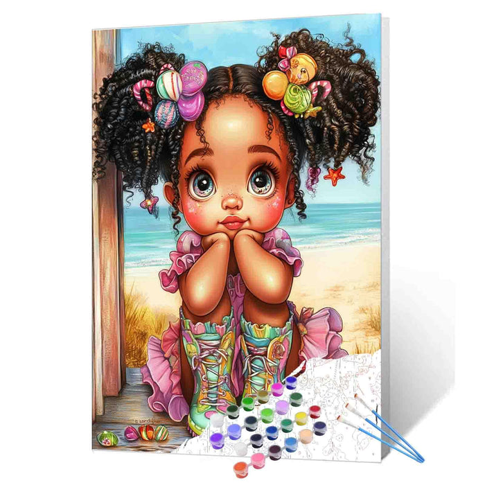 Candy Boots Girl Paint by Numbers