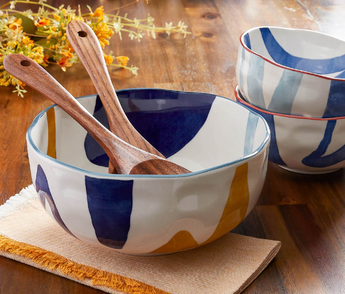 Danica Heirloom Canvas Stamped Large Serving Bowls - lollygag