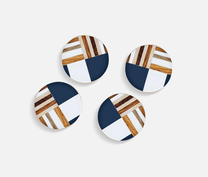 Caspian Resin and Wood nautical modern coasters - lollygag