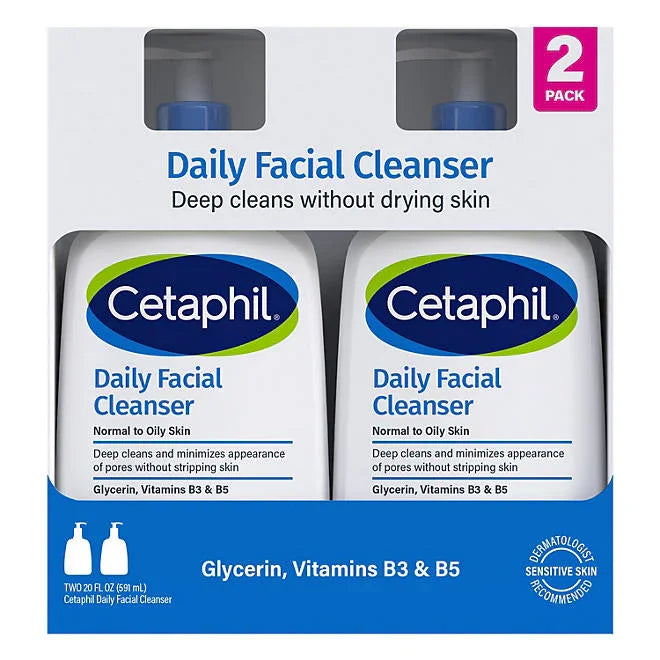 Cetaphil Daily Facial Cleanser (20 oz., 2 Pack)
