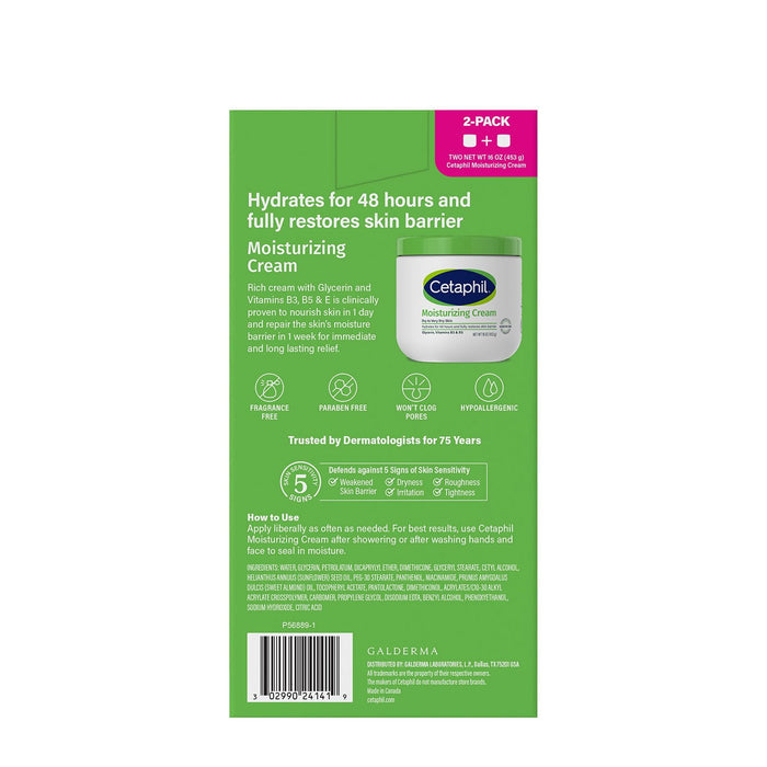 Cetaphil Moisturizing Cream for Very Dry, Sensitive Skin (2 Pack)