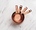 Shiny Copper Stackable Measuring Cups set
