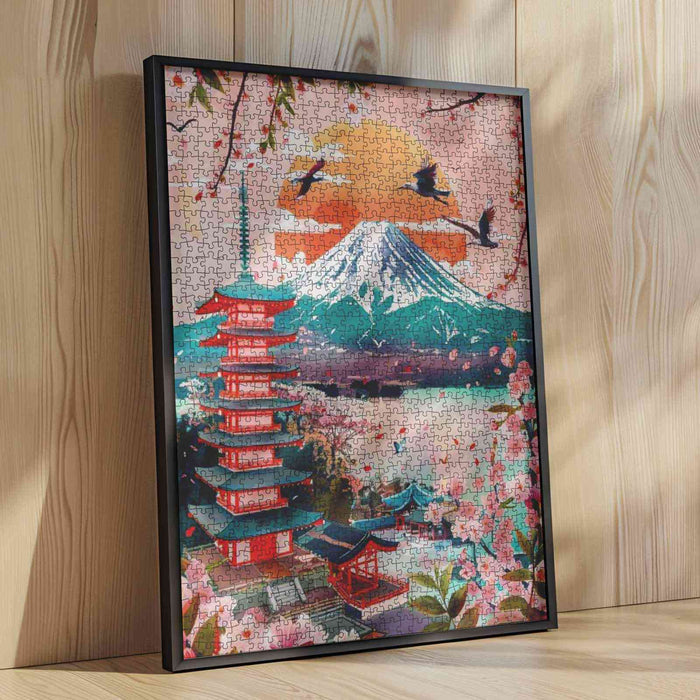 Cherry Blossoms and Mount Fuji Jigsaw Puzzle