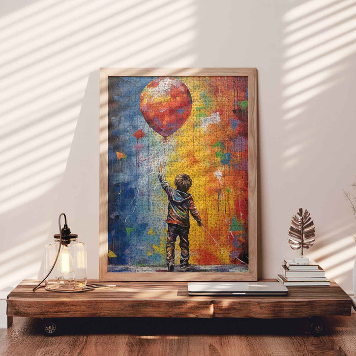 Child with Red Balloon Jigsaw Puzzle