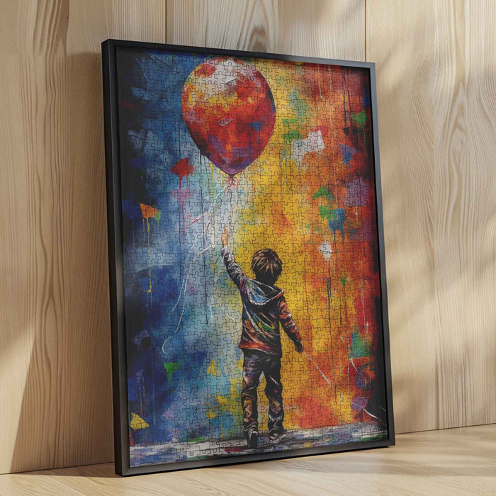 Child with Red Balloon Jigsaw Puzzle