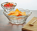 Clear & Gold Metallic Rimmed Chip & Dip Serving Set: Anchor Hocking - Lollygag