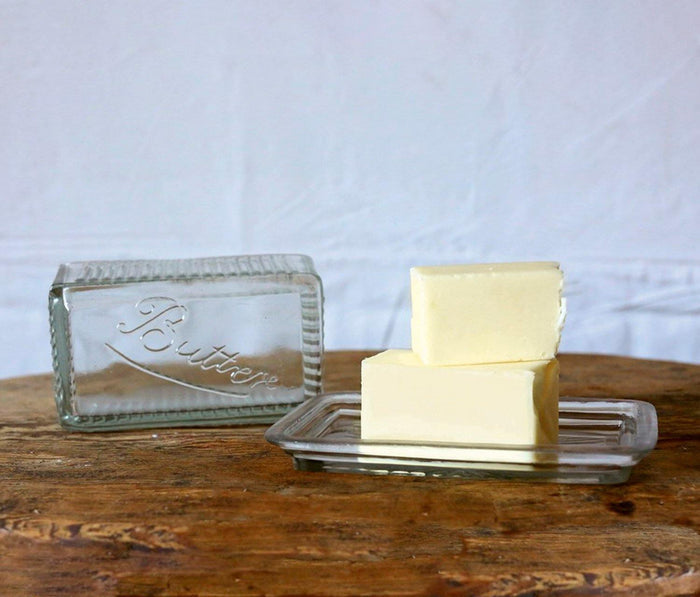 retro style Glass Butter Dish - Lollygag