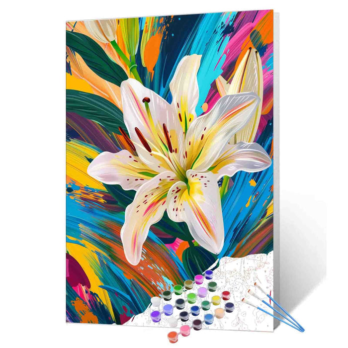 Color Splash Lily Paint by Numbers