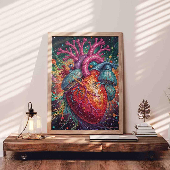 Colorful Anatomical Heart Jigsaw Puzzles