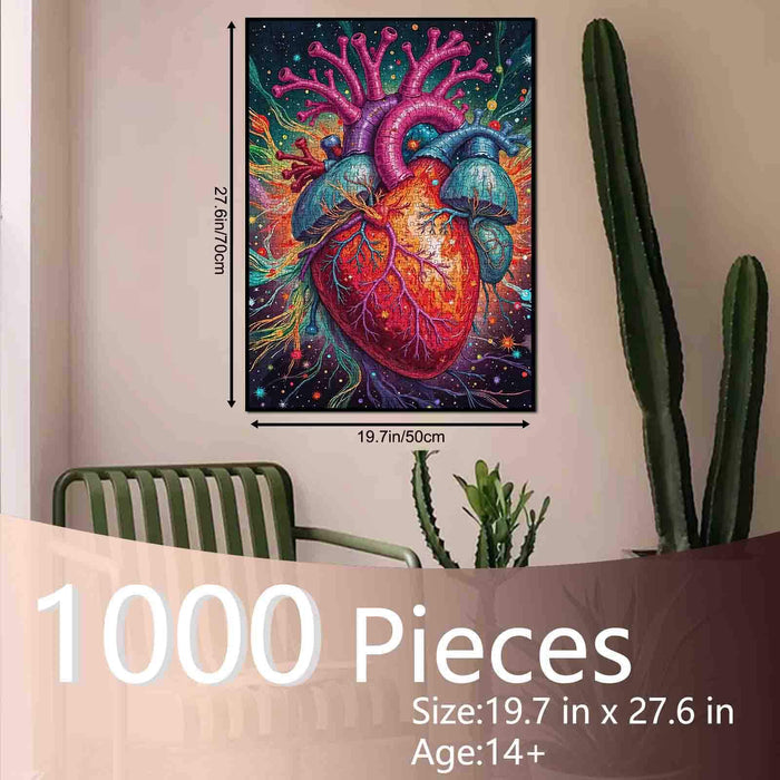 Colorful Anatomical Heart Jigsaw Puzzles