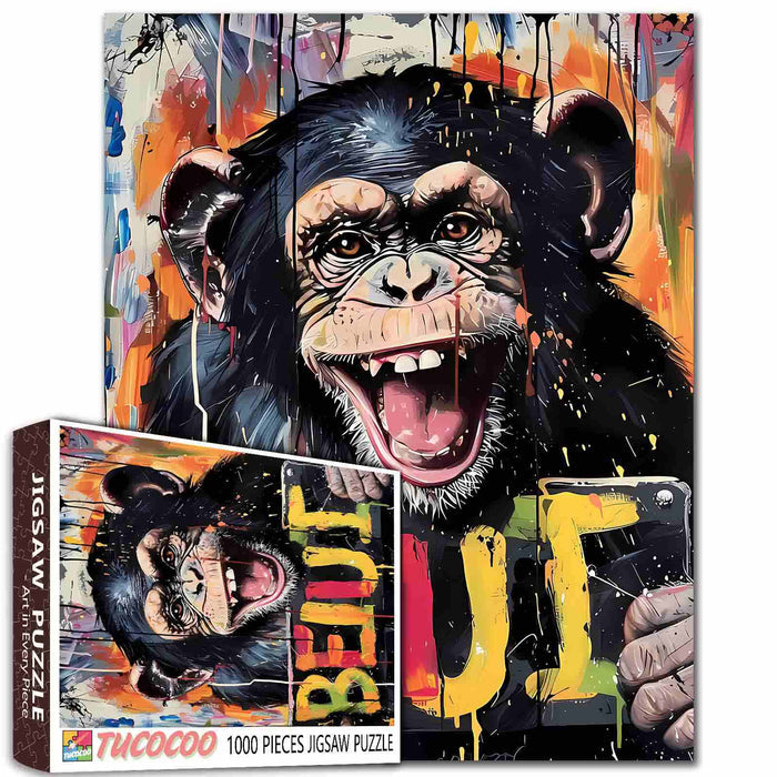 Colorful Monkey Graffiti Jigsaw Puzzle