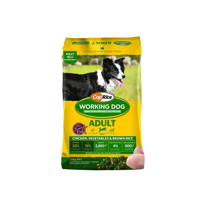 CopRice Working Dog Chicken Vegetables and Brown Rice Dry Dog Food 20kg-Habitat Pet Supplies