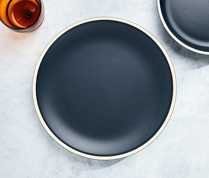 Costa Brava Matte Stoneware Mazarine Blue Dinner Plate- lollygag