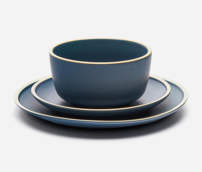 Costa Brava Mazarine Blue Matte Stoneware Dinnerware Set - lollygag