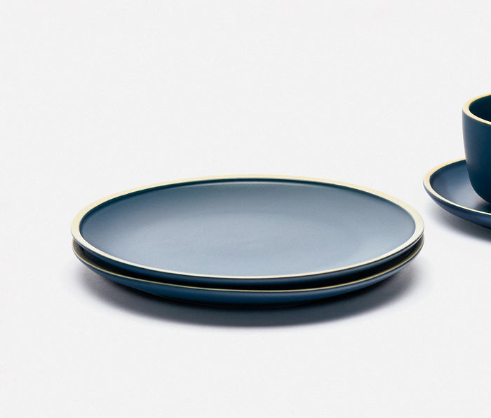 Costa Brava Mazarine Blue Matte Stoneware Dinnerware Set - lollygag