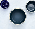 Costa Brava Matte Stoneware navy blue Soup Bowl - lollygag