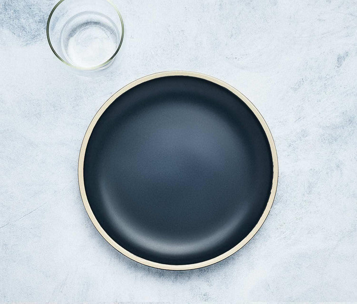 Costa Brava Mazarine Blue Matte Stoneware Salad Plate- lollygag