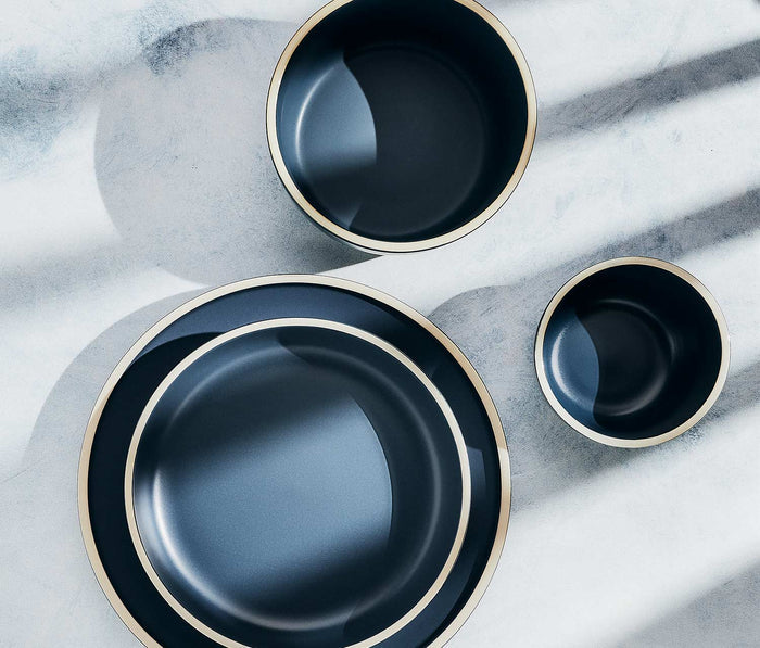 Costa Brava Matte Stoneware Mazarine Blue Dinnerware- lollygag