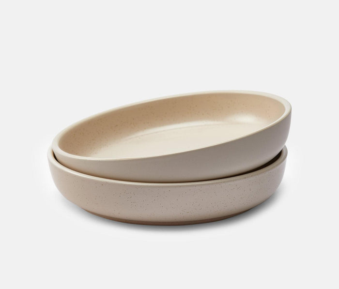 Matte Stoneware moonstone low pasta bowl-lollygag