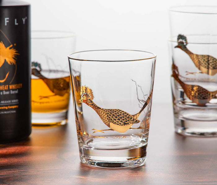 Couroc of Monterey Road Runner Rocks Glasses