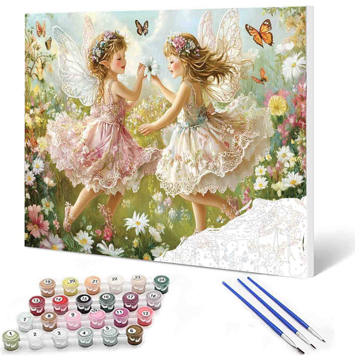 Dancing Flower Fairies Paint by Numbers