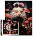 Dark Fairy with Mushrooms Jigsaw Puzzle