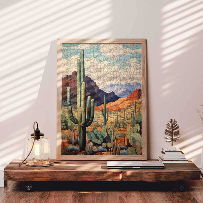 Desert Cactus Valley Jigsaw Puzzle