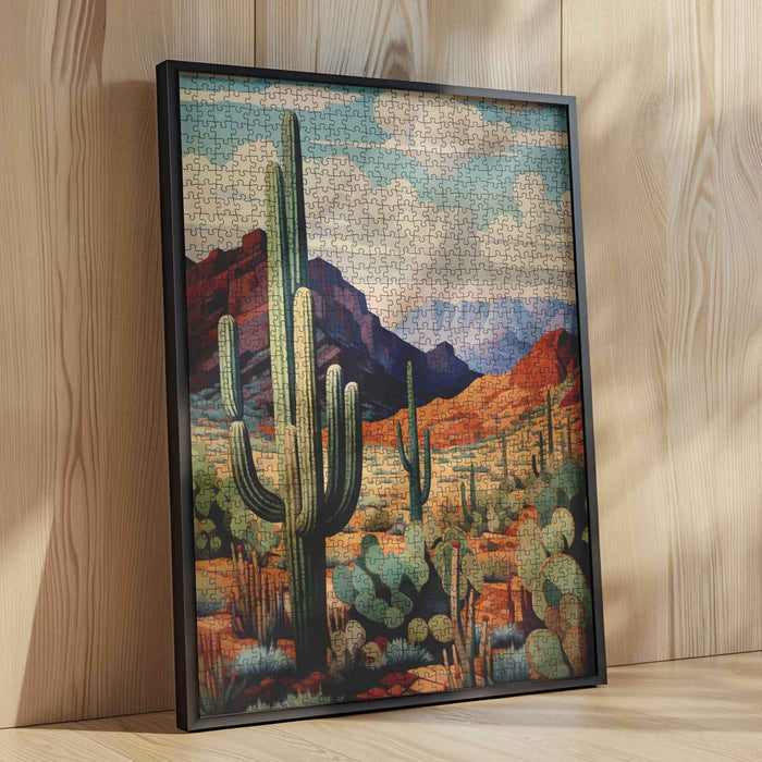 Desert Cactus Valley Jigsaw Puzzle