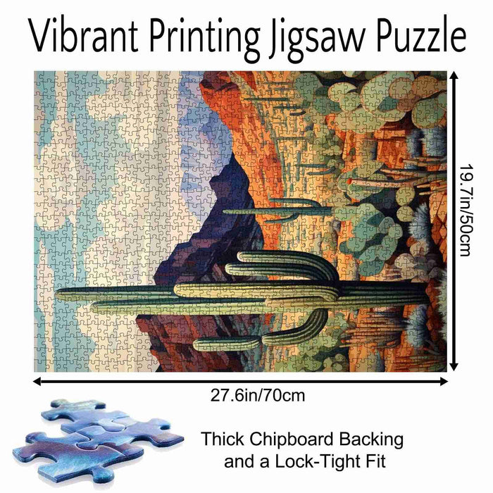 Desert Cactus Valley Jigsaw Puzzle