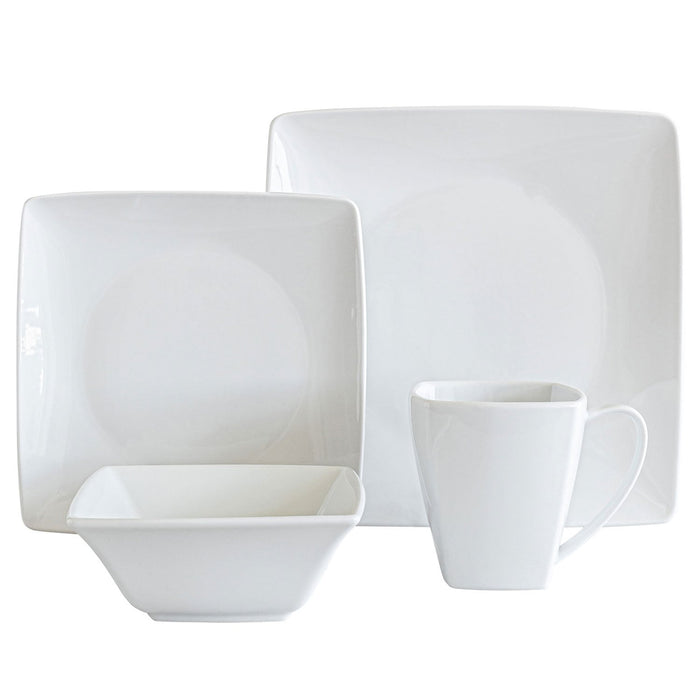 Dinnerware Set in Kenya - Over&Back 32-Piece White Porcelain Square
