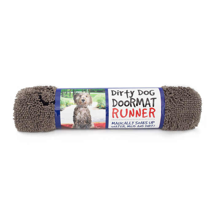 Dog Gone Smart Dirty Dog Doormat Runner Misty Grey