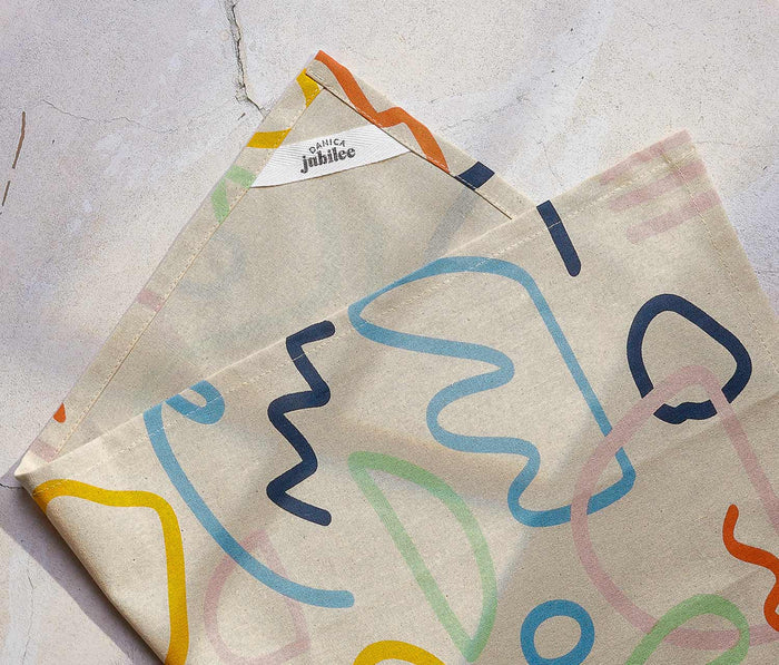 Danica Jubilee Doodle Flour Sack Dish Cotton Towels set - lollygag