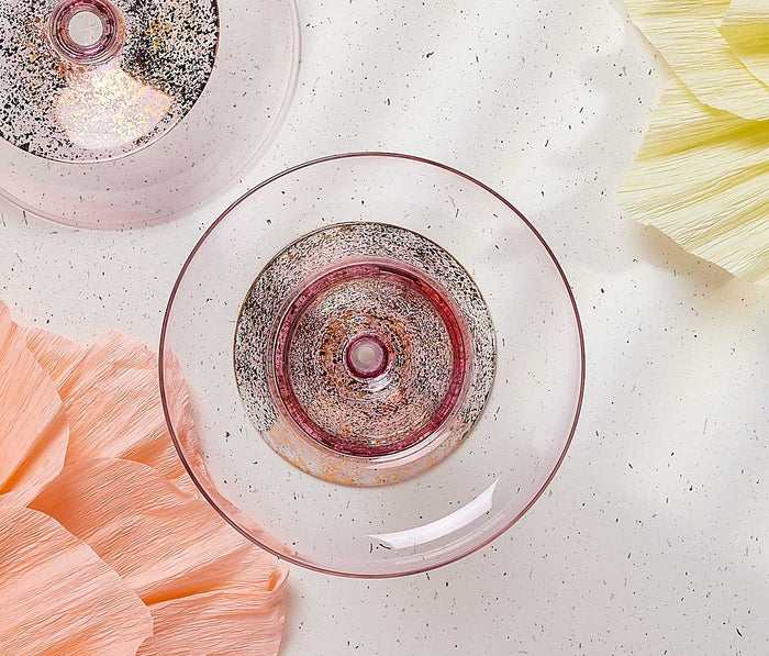 Dorothy Thorpe Pink Footed Cocktail Glasses - lollygag