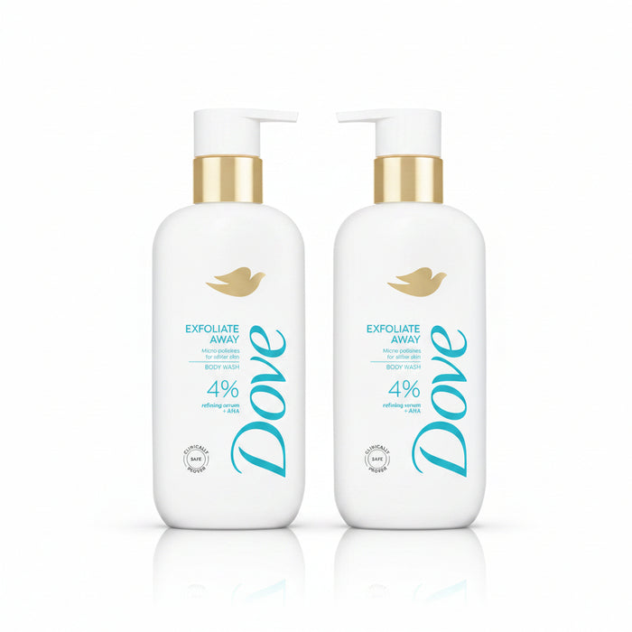 DOVE Exfoliate Away Serum Body Wash (2 pack)