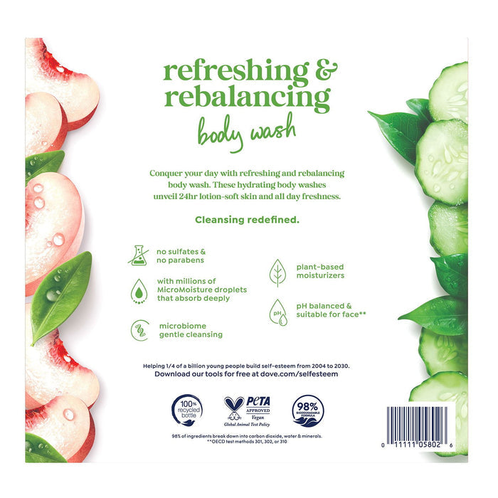 Dove Refresh & Rebalance Body Wash (2 Pack)
