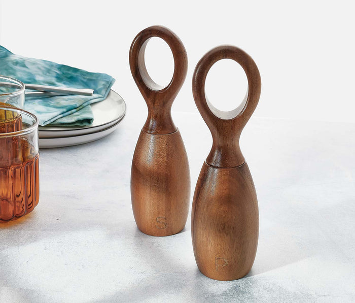 Draper Medium Wood Salt & Pepper Mills Set - Lollygag.co