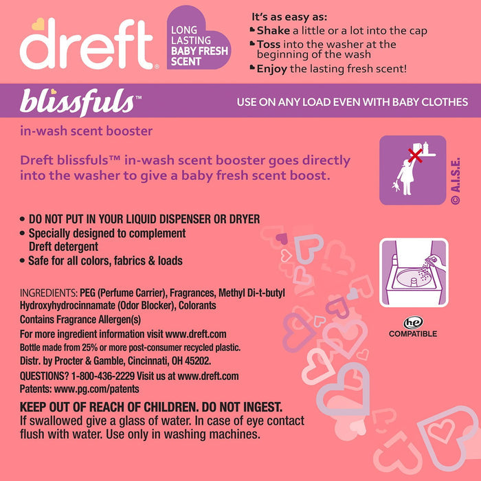 Dreft Blissful Scent Booster Beads, Baby Fresh Scent