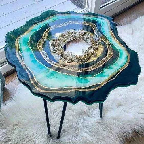 Driftwood Essence Resin Coffee Table with Legs - Pacific Resin Art