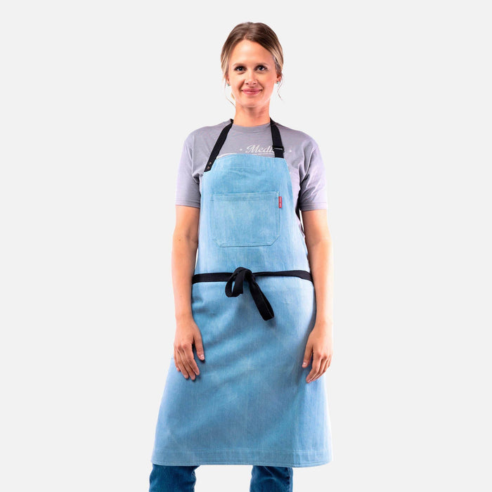 Soft Light Blue Chambray Chef Apron -unisex