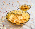 Vintage Chip And Dip Gold Serving Bowl Set