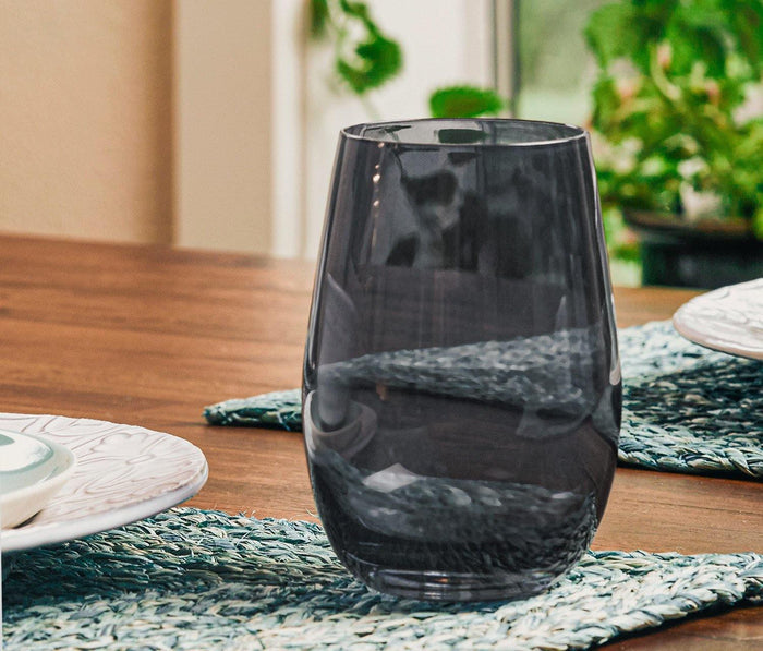 Elements: Smoky Quartz Stemless Wine Glass/ Tumbler - Set of 2 - lollygag