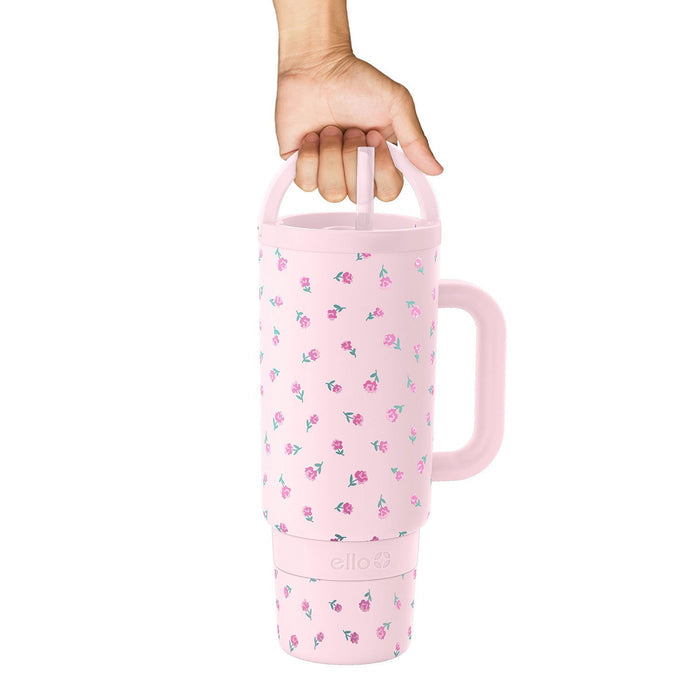 Pink with flowers