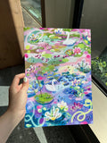 Embellished A4 ‘In Flow’ print