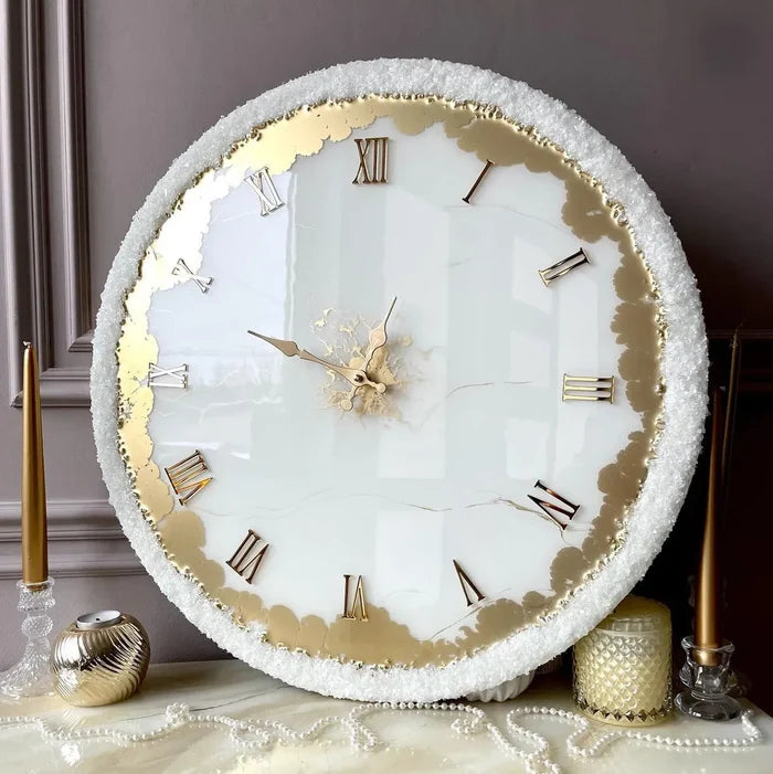 Ember Tide Premium Resin Wall Clock - Pacific Resin Art
