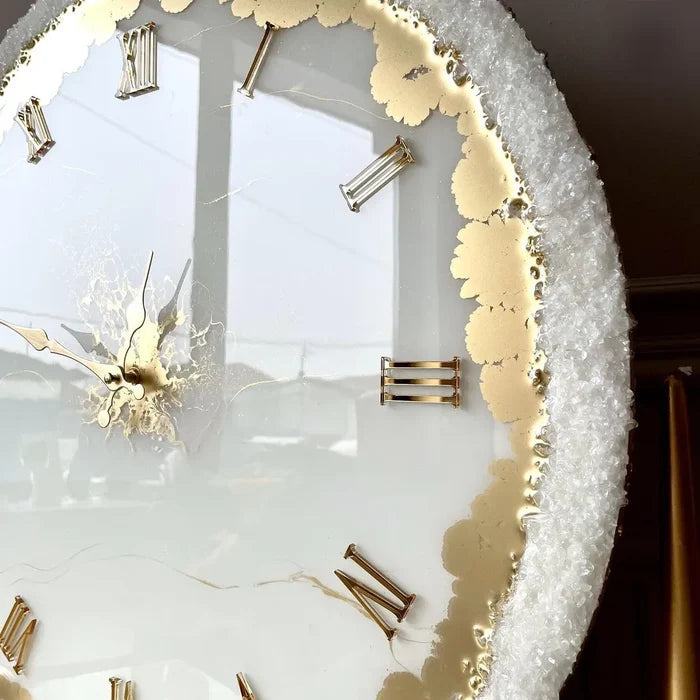 Ember Tide Premium Resin Wall Clock - Pacific Resin Art