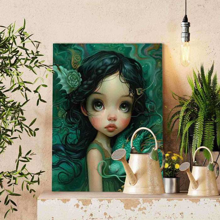 Emerald Eyes and Little Dragon Paint by Numbers